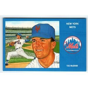 1969 NY Mets Baseball Postcard Susan Rini Tug McGraw Unused Limited Edition